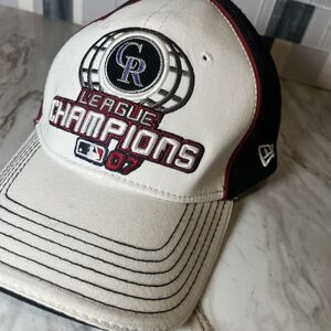 Colorado Rockies Hat New Era MLB League Champions 2007 Flex Band World Series 07
